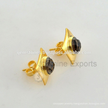 Gold Vermeil Plated Semi Precious Gemstone Earring